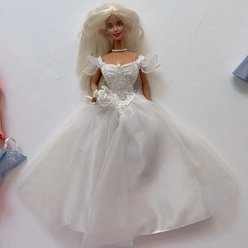 5 vintage collectible Barbie dolls Belle Cinderella Rapunzel Bride Princess